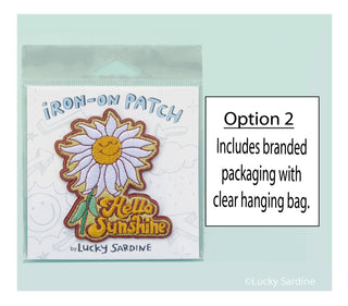 Hello Sunshine Daisy Flower, Retro Embroidered Iron-On Patch: No (Loose Patches)