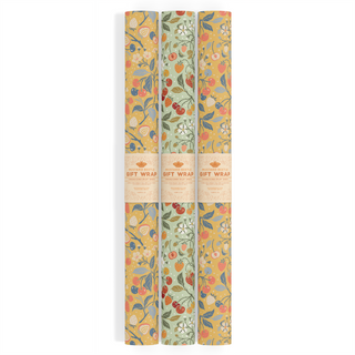 Recyclable Gift Wrap / Wrapping Paper: Strawberries: Plastic Wrapped