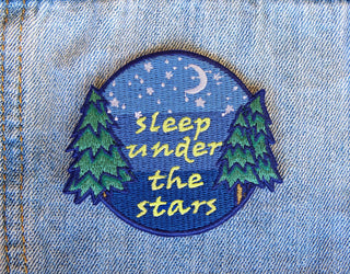 Sleep Under The Stars, Camping Embroidered Iron-On Patch: No (Loose Patches)