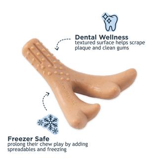 Peanut Butter-Scented Antler Chew Dog Toy - Small