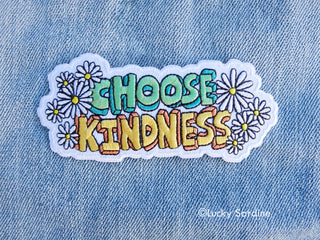 Choose Kindness Daisy Flower, Kind Embroidered Iron-On Patch: No (Loose Patches)