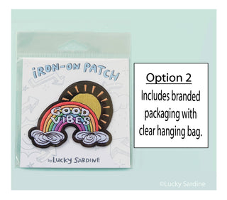 Good Vibes Sunshine, Rainbow Felt Embroidered Iron-On Patch: No (Loose Patches)