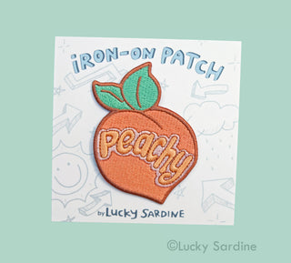 Peachy Retro 70s & 80s, Peach Embroidered Iron-On Patch: No (Loose Patches)