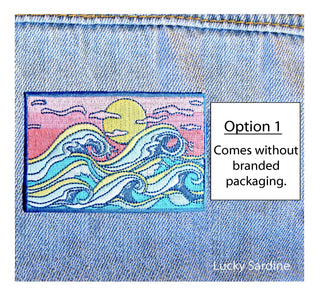 Ocean Waves & Sunset, Surfing Embroidered Iron-On Patch: No (Loose Patches)