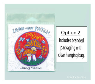 Free Spirit Hippie Mushroom, Retro Embroidered Iron-On Patch: No (Loose Patches)