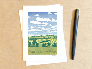 Home in the Fields Greeting Card: With Clear EcoSleeve