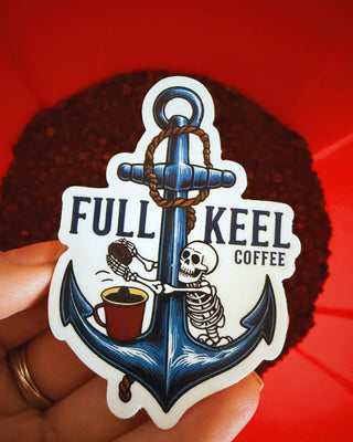 Full Keel Coffee Anchor - Vinyl Sticker
