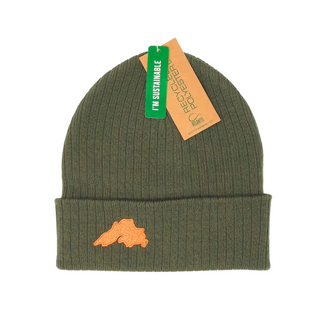 Moss Green - Lake Superior Embroidered Knit Beanie