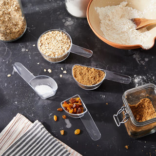 Perfect for Camp Kitchens; Stackable, Packable, Practical and a Fun way to Learn Fractions. Visual Clear Measuring Cups.