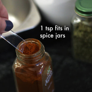 Clear measuring spoons. Perfect for Camp Kitchens; Stackable, Packable, Practical and a Fun way to Learn Fractions. 