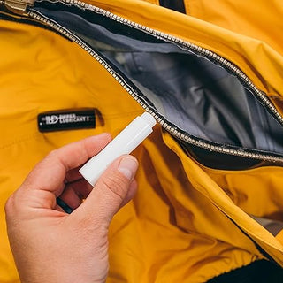 The Zipper Cleaner and Lubricant is designed to remove sand, dirt and salt deposits that can make a zipper stick. Handy brush top removes debris and delivers its cleaning formula right between the zipper teeth. Plus, it leaves behind a clear, protective and lubricating film to prevent corrosion of zippers.