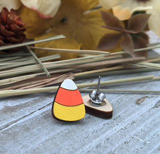 Candy Corn Halloween Earrings