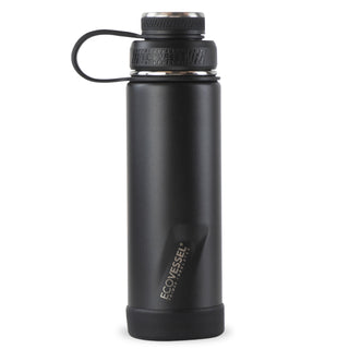 This vacuum insulated bottle will keep your drink hot or cold all day long.  Keeps contents cold up to 60 hours/Hot up to 12 hours Removable strainer for tea, fruit, and ice Wide mouth for easy filling Smaller, soft silicone spout for comfortable sipping 20 oz capacity 3 inch diameter fits in cup holders Brand: EcoVessel Style: Boulder