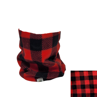 This chunky fleece neck gaiter is a shorter, looser style for cozy warmth.