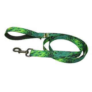 AdventureUs Dog Leash Green Python Power-  You’ll be the envy of the yard with this amazing python print.  Did you know that pythons can reach up to 33 feet, 250 lbs, AND are camouflaged to blend into their wide range of habitats throughout the world?!  Cool, right! Super Cool.