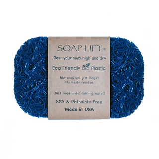 This eco-friendly, USA Made soap lift gives your soap an attractive look while adding longevity.  Helps your bar of soap last longer and not stick to the soap dish or shower shelf.