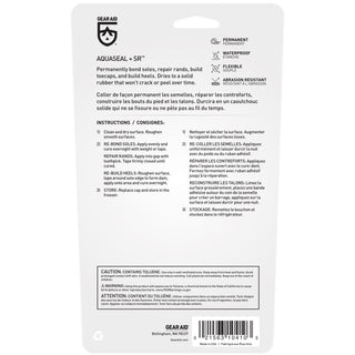This shoe repair adhesive is waterproof and dries as a clear, flexible glue that lasts for years. With just one small 1 oz tube, easily complete a boot repair, create durable toe protectors, and rebuild worn heels. Unaffected by heat or cold, make heavy duty shoe repairs that can withstand the elements whether at a jobsite or on a mountaintop. From rubber boots to steel-toe shoes and everything in between, repair and reinforce your footwear with Aquaseal SR.