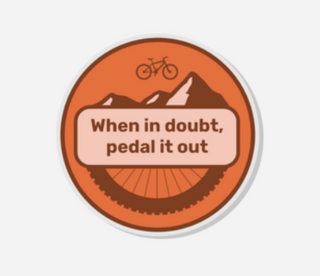 Put the pedal to the metal with our "When in doubt, pedal it out" Mountain Biking Pin! Representing the best of USA-made craftsmanship, this pin is perfect for all the shredders who want to proudly display their love for mountain biking. So go ahead, show off your style and get yourself pedaling! When in doubt pedal it out, mountain biking pin