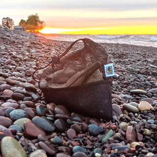 Mesh Collecting Bag - Rocks, Mushrooms & Beach Treasures - TALL